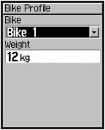 GARMIN Edge 205 Fahrrad-Profil
