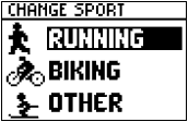 GARMIN Forerunner 301 Sportart