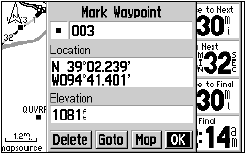 GARMIN GPS V Wegpunkt