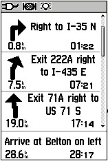 GARMIN GPSMAP60S Route
