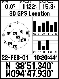 GARMIN GPSMAP 76 Satelliten-Info