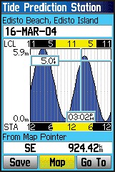 GARMIN GPSMAP76CS Gezeiten Informationen