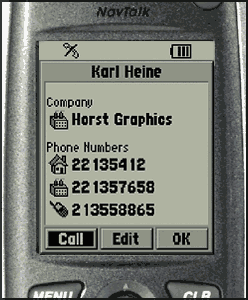 GARMIN NavTalk GSM Telefondaten