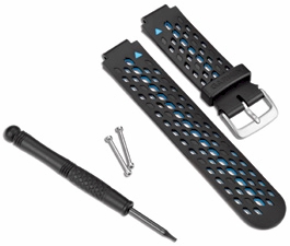 Armband schwarz/blau zu GARMIN Forerunner 620