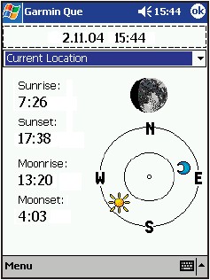 GARMIN Que Sonne und Mond