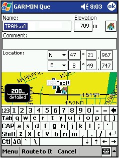 GARMIN Que Wegpunkt