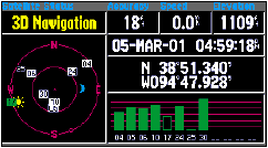 GARMIN StreetPilot III Satelliten-Info