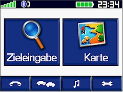 GARMIN Zumo 550 Hauptmenu