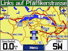 GARMIN Zumo 550 Karte bei Tag
