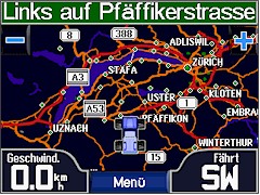 GARMIN Zumo 550 Karte bei Nacht