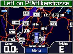GARMIN Zumo 550 Map during night time