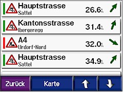 GARMIN Zumo 550 Verkehrsmeldungen