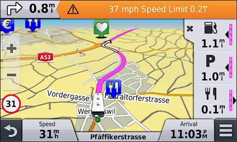 GARMIN Camper 760 - Direction