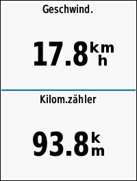 GARMIN Edge 520 Datenseite - 2 Felder
