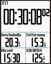 GARMIN Edge 705 Anzeige