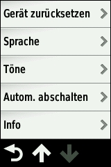 GARMIN Edge 810 System-Einstellungen (2 von 2)