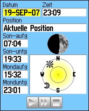 GARMIN eTrex Vista HCx Konstellation Sonne/Erde/Mond