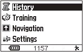 GARMIN Forerunner 205 Hauptmenu