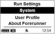 GARMIN Forerunner 910XT Settings