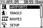 GARMIN Foretrex 401 Main Menu