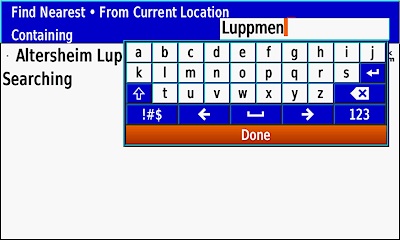 GARMIN GPSMAP 276Cx - Text Entry