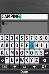 GARMIN GPSmap 62 / 62s / 62st Text Entry