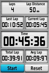 GARMIN GPSmap 62 / 62s / 62st Stop Watch