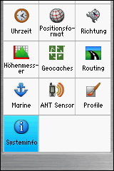 GARMIN GPSmap 64 / 64s / 64st - Einstellungen in alternativer Ansicht (2 von 2)