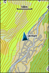 GARMIN GPSmap 64st - Topografische Europakarte Beispiel Zermatt