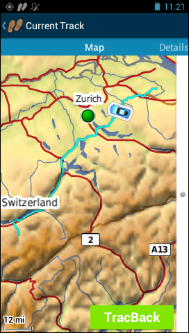 GARMIN Monterra - Track on map