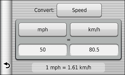 GARMIN Nuvi 3790T - Unit Converter