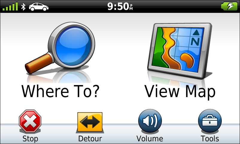GARMIN Nuvi 3790T - Main Menu