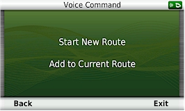 GARMIN Nuvi 3790T -  Voice Command: Start new route or add to current route ?