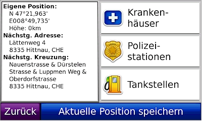 GARMIN Nuvi 5000 - Aktuelle Position