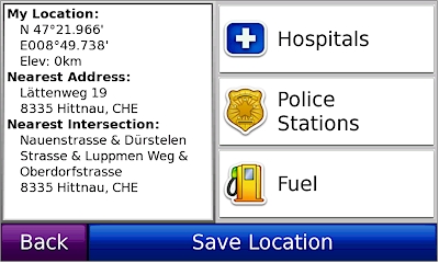 GARMIN Nuvi 5000 - Current Position