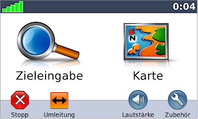 GARMIN Nuvi 5000 - Hauptmenu