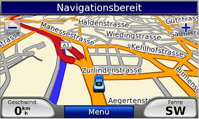 GARMIN Nuvi 5000 - Karte im Tag-Modus