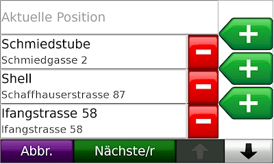 GARMIN Nuvi 5000 - Zwischenziele