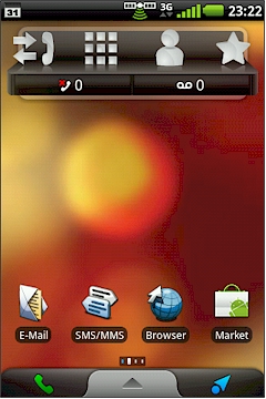 GARMIN nuvifone A50 - Hauptmenu im Android-Modus 