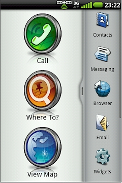 GARMIN nuvifone A50 - Main menu in GARMIN mode