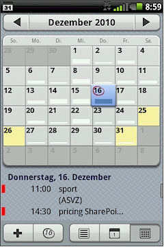 GARMIN nuvifone A50 - Kalender