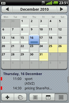 GARMIN nuvifone A50 - Calendar