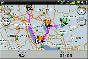 GARMIN nuvifone A50 - Route