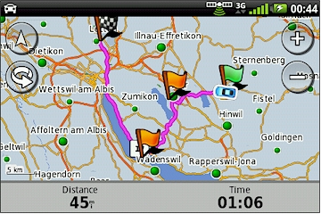 GARMIN nuvifone A50 - Route