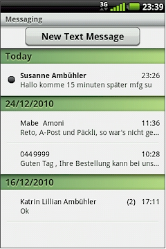 GARMIN nuvifone A50 - Text Messages - Overview