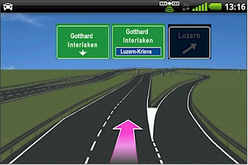 GARMIN nuvifone A50 - Spurassistent