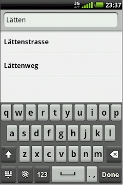 GARMIN nuvifone A50 - Text Entry
