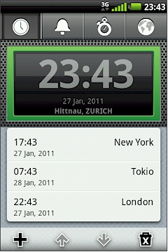 GARMIN nuvifone A50 - Clock