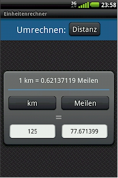 GARMIN nuvifone A50 - Einheiten-Umrechner