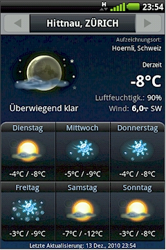 GARMIN nuvifone A50 - Wetter